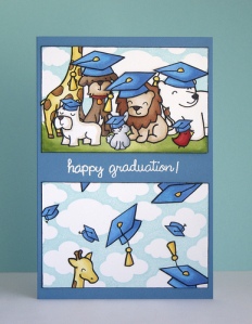 Yainea created this card for Lawn Fawn! It's been floating around in my head like so many mortarboards ever since!